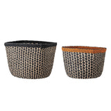 Bloomingville Korb Bloomingville Ova Basket, Black, Abaca