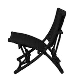 Bloomingville Lounge Sessel Bloomingville Baz Loungesessel, Schwarz, Rattan