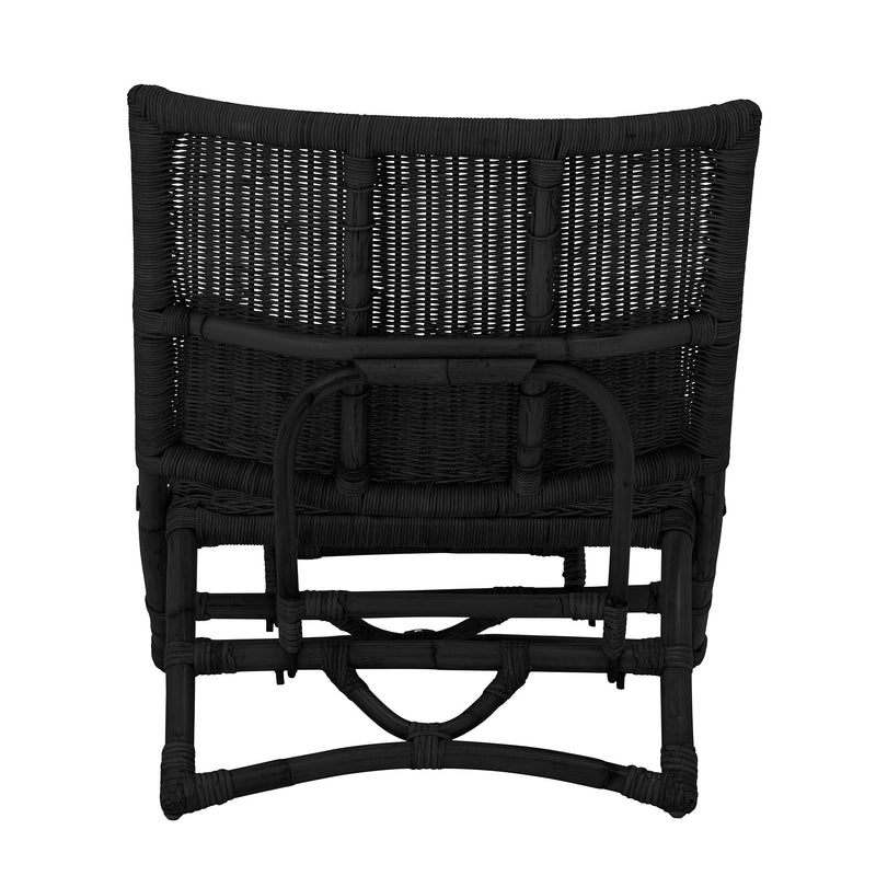 Bloomingville Lounge Sessel Bloomingville Baz Loungesessel, Schwarz, Rattan