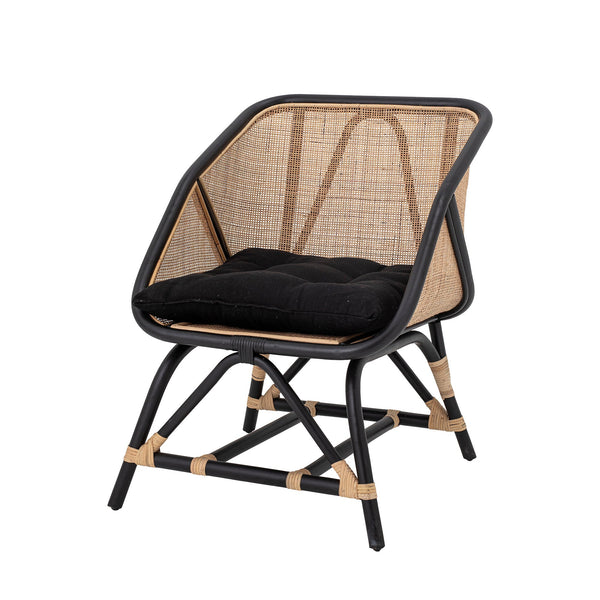 Bloomingville Lounge Sessel Bloomingville Loue Loungesessel, Schwarz, Rattan