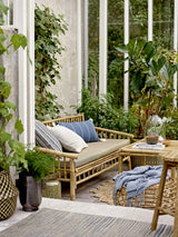 Bloomingville Decke Baumwolle in Blau, L170xB130cm