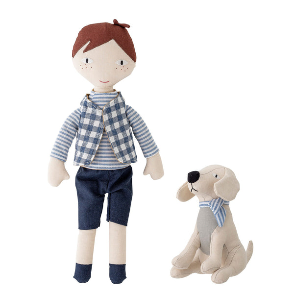 Bloomingville Puppe Bloomingville MINI Hilbert Puppe, Leinen