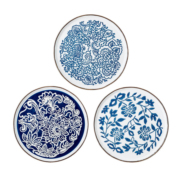 Bloomingville Teller Bloomingville Molly Teller, Blau, Steingut