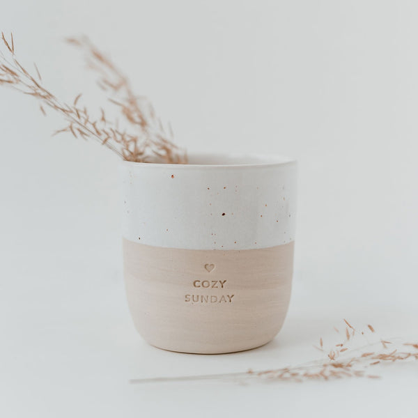 Eulenschnitt Becher Eulenschnitt Becher "Cozy Sunday" aus Steingut