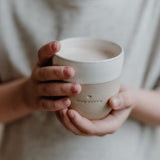Eulenschnitt Becher Eulenschnitt Kleiner Becher Ciao Kakao aus Steingut