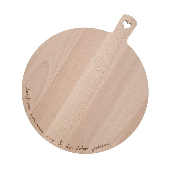 Eulenschnitt Schneidebrett Eulenschnitt Schneidebrett Zusammen Sein aus Buchen - Leimholz,  Ø35 cm