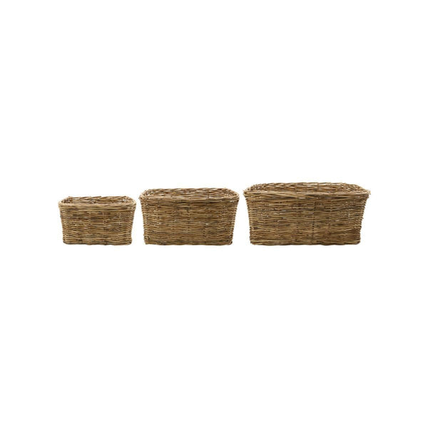 House Doctor 3er Korb-Set House Doctor Korb Baskit Natur aus Rattan
