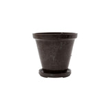 House Doctor House Doctor Blumentopf mit Untersetzer, Flower, Braun
