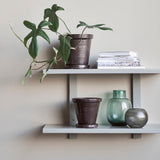 House Doctor House Doctor Blumentopf mit Untersetzer, Flower, Braun