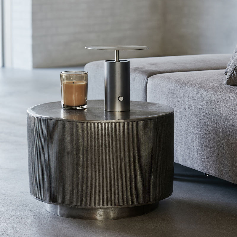 House Doctor House Doctor Couchtisch, Rota, Gebürstetes Silber