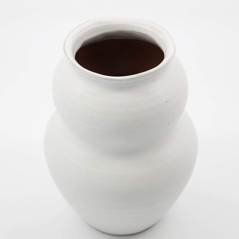 House Doctor Vase aus Keramik House Doctor Vase Juno Weiß aus Porzellanerde