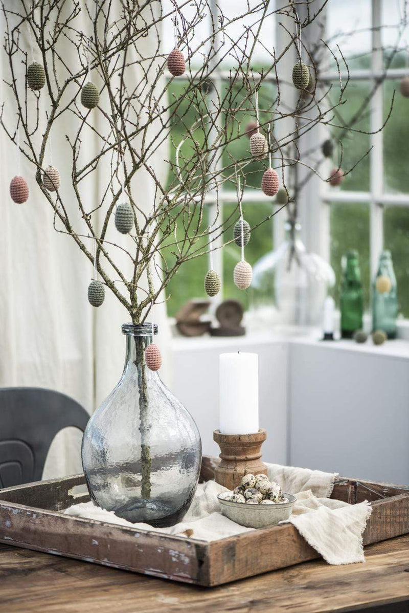 IB Laursen Vase IB Laursen Glasballon Vase Grau, 28 cm