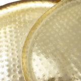 LaLe Living Dekotablett LaLe Living Dekotablett-Set Iki oval in Gold, 2-tlg