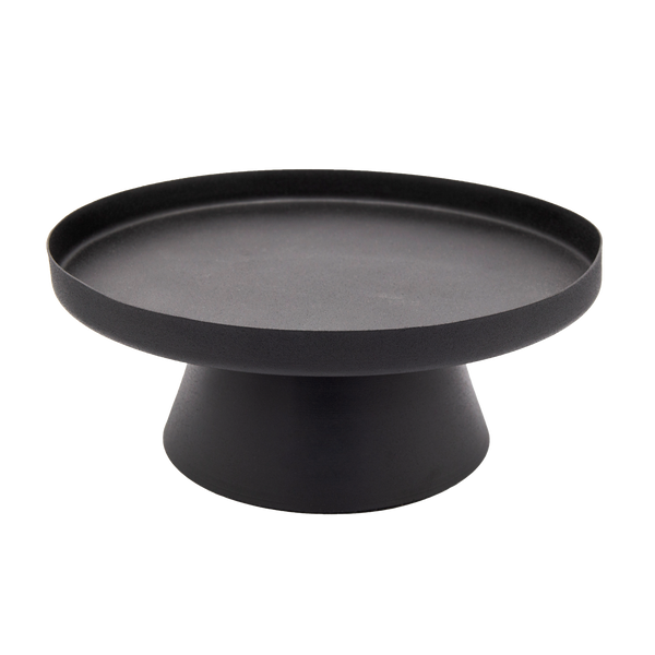 LaLe Living Dekotablett LaLe Living Ständer mit Dekotablett Enisa in Schwarz, Ø 26 cm