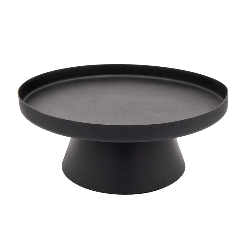 LaLe Living Dekotablett LaLe Living Ständer mit Dekotablett Enisa in Schwarz, Ø 26 cm