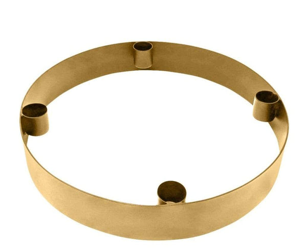 LaLe Living Kerzenständer Gold LaLe Living Ring-Kerzenständer "Onyx" aus Eisen in Schwarz matt, Ø25x4cm