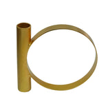 LaLe Living Kerzenhalter "Geo2" aus Eisen in Gold, 15x12,5cm