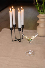 LaLe Living Kerzenständer Quattra aus Eisen, 12,5 x 14,5 cm