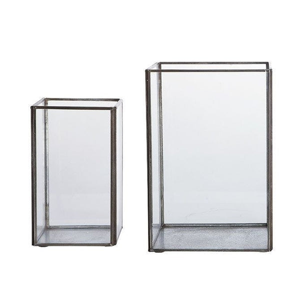 LaLe Living Laterne LaLe Living Laterne Batu 2er Set aus Eisen in Schwarz