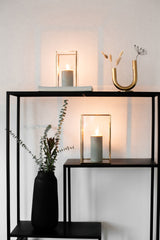 LaLe Living Laterne LaLe Living Laterne Batu M aus Eisen in Gold, 16 x 27 cm