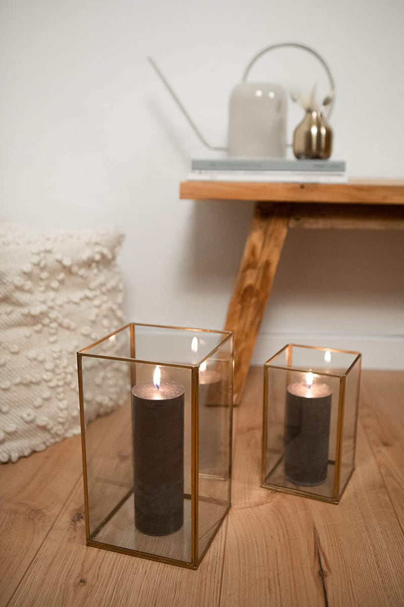 LaLe Living Laterne LaLe Living Laterne Batu S aus Eisen in Gold, 12 x 20 cm