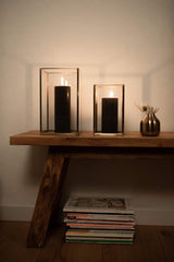 LaLe Living Laterne LaLe Living Laterne Batu S aus Eisen in Gold, 12 x 20 cm