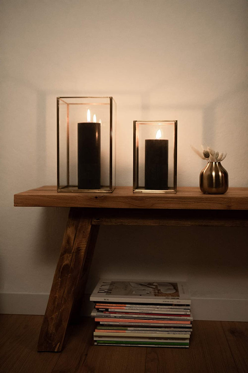 LaLe Living Laterne LaLe Living Laterne Batu S aus Eisen in Gold, 12 x 20 cm