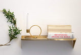 LaLe Living Wandregal "Raf" aus Eisen in Gold, 44x11,5cm