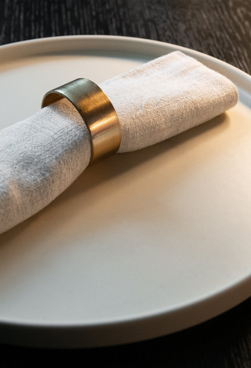 LaLe Living Serviettenringe LaLe Living Serviettenringe 4er-Set Arba in Gold matt