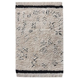 LaLe Living Teppich LaLe Living Teppich Hifa aus Baumwolle in Elfenbeinweiß & Schwarz, 180 x 120 cm