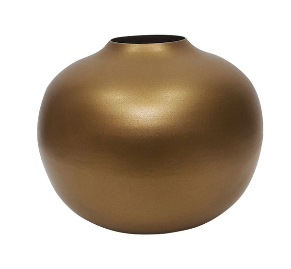 LaLe Living Vase LaLe Living Dekovase Juma in Gold, Ø14 cm