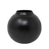 LaLe Living Vase LaLe Living Vase "Siyah" aus Eisen in Schwarz, Ø15,5x14,5cm
