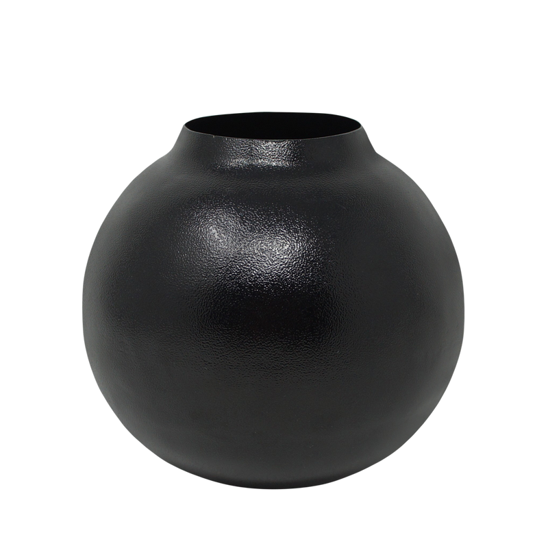 LaLe Living Vase LaLe Living Vase "Siyah" aus Eisen in Schwarz, Ø15,5x14,5cm