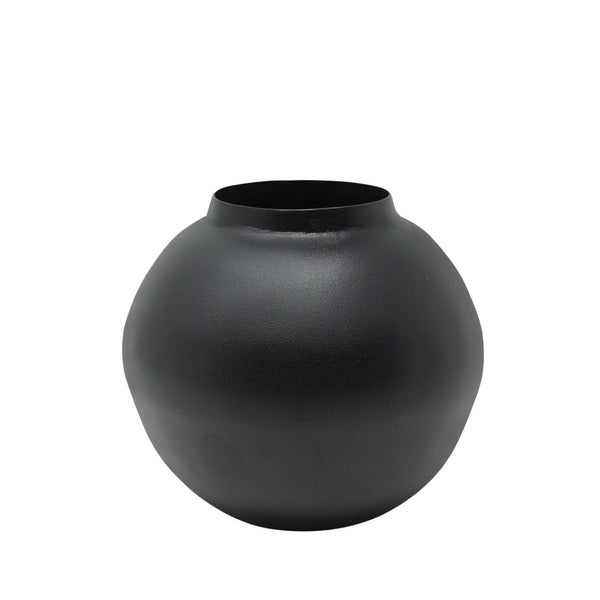 LaLe Living Vase LaLe Living Vase "Soyah" aus Eisen in Schwarz, Ø14,5x13,5cm