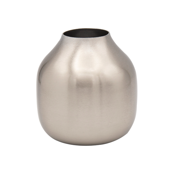 LaLe Living Vase Silber LaLe Living Vase "Basit" aus Eisen Silber, klein Ø8x10cm