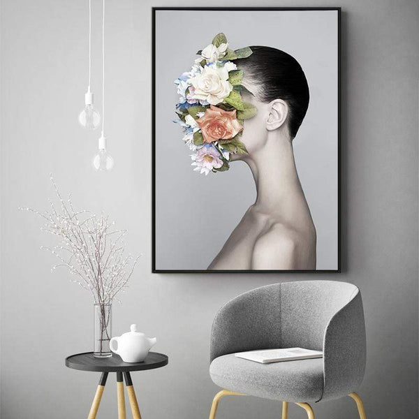 LaLe Living Bild Leinwanddruck Blumenbouquet Porträt A3 / A4