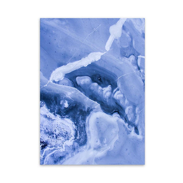 LaLe Living Bild Leinwanddruck Frozen Water Hellblau A4 21x30cm