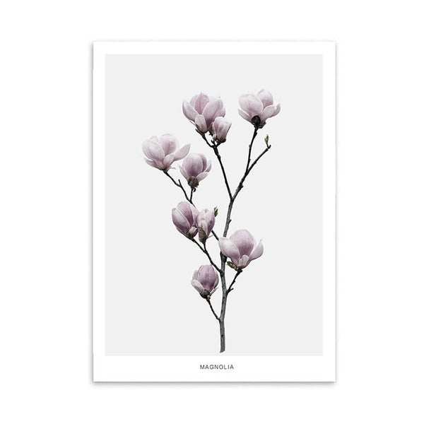 LaLe Living Bild Leinwanddruck Magnolia A4 21x30cm
