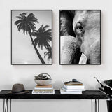 LaLe Living Bild Leinwanddruck mit Elefant A4 21x30cm