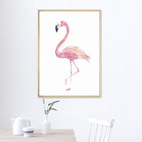 LaLe Living Bild Leinwanddruck mit Flamingo Motiv A4 21x30cm