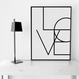 LaLe Living Bild Leinwanddruck mit Love Schriftzug A3 / A4