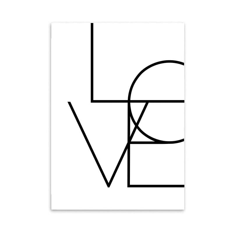 LaLe Living Bild Leinwanddruck mit Love Schriftzug A3 / A4