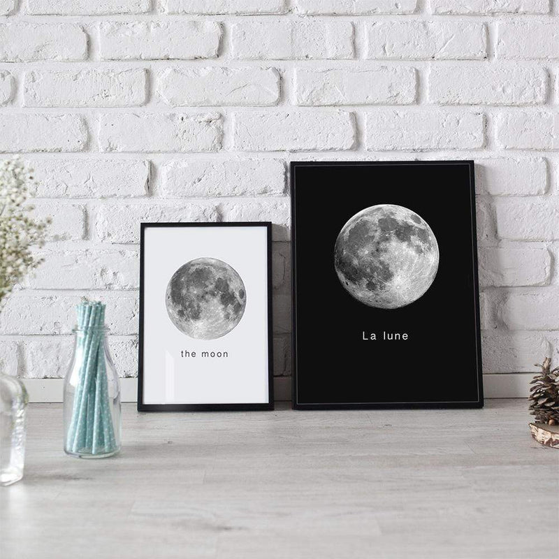 LaLe Living Bild Leinwanddruck "the moon" A4 21x30cm