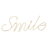 LaLe Living Wanddekoration LaLe Living Deko Schriftzug Smile in Gold, 30 x 13 cm