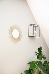 LaLe Living Wandspiegel LaLe Living Spiegel Helen aus Eisen in Gold,  Ø40 cm