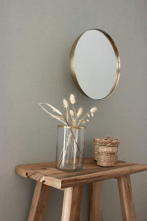 LaLe Living Wandspiegel Selma in Gold, Ø30 cm