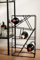 LaLe Living Weinregal LaLe Living Weinregal "Vino" aus Eisen, Schwarz 26x45,5cm