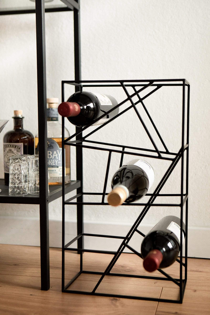 LaLe Living Weinregal LaLe Living Weinregal "Vino" aus Eisen, Schwarz 26x45,5cm