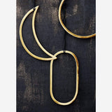 Madam Stoltz Metallring flach in Gold, Ø 28cm