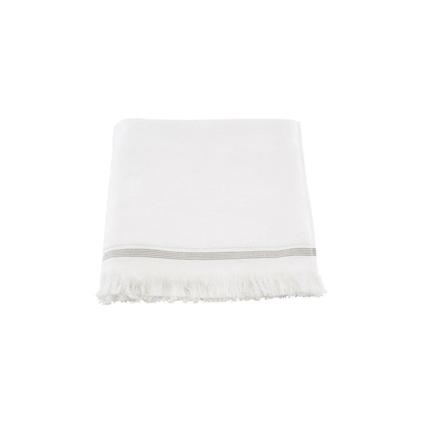 Meraki Handtuch Meraki Handtuch, 70x140 cm, Weiß mit grauen Streifen